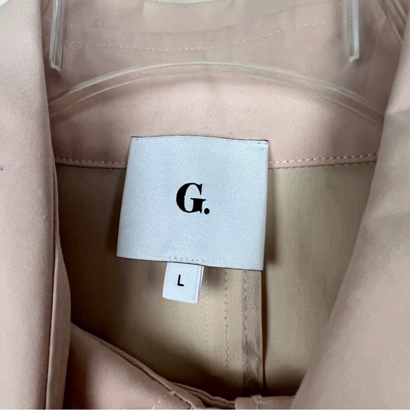Goop G Label Pink Cotton Belted Trench Coat - Picture 6 of 11